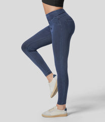 Halara Flex™ Denim Heat High Waisted Pocket Casual Leggings
